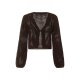 esmara® Damen Ajour-Cardigan, in transparenter Optik (Braun, M(40/42)) - B-Ware neuwertig