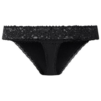 esmara® Damen Strings, 5 Stück, hoher Baumwollanteil (Schwarz, L (44/46)) - B-Ware neuwertig