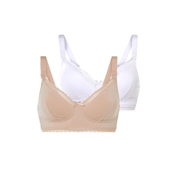 esmara® 2er Set Damen-Still-BHs, 90C, rosa/weiß...