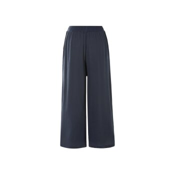 esmara® Damen Wide-Leg Hose, mit Crinkle-Struktur (navy, L(44/46)) - B-Ware neuwertig