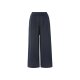 esmara® Damen Wide-Leg Hose, mit Crinkle-Struktur (navy, L(44/46)) - B-Ware neuwertig
