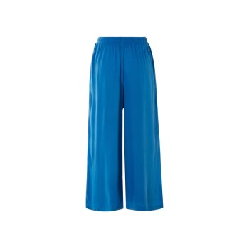 esmara® Damen Wide-Leg Hose, mit Crinkle-Struktur (Blau, S(36/38)) - B-Ware neuwertig
