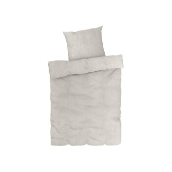 LIVARNO home Baumwoll-Leinen-Bettwäsche, 135 x 200 cm (Sand) - B-Ware neuwertig
