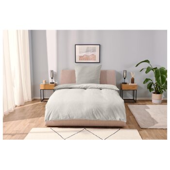 LIVARNO home Baumwoll-Leinen-Bettwäsche, 135 x 200 cm (Sand) - B-Ware neuwertig