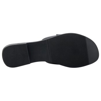esmara® Damen Pantoletten, aus Leder (Schwarz, 38) - B-Ware neuwertig