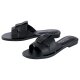 esmara® Damen Pantoletten, aus Leder (Schwarz, 38) - B-Ware neuwertig