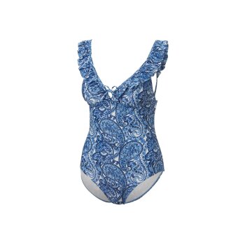 CRIVIT Damen Badeanzug, 40, blau/weiß - B-Ware...