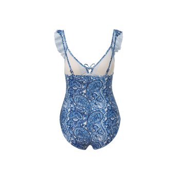 CRIVIT Damen Badeanzug, 40, blau/weiß - B-Ware...
