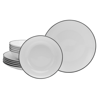 Creatable Geschirrset »Luna Black Line«...