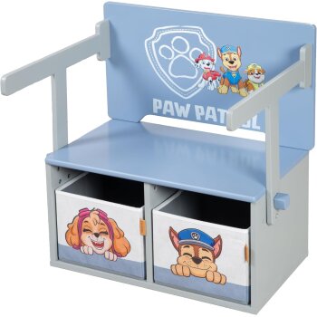 roba Klappbare Sitzbank Paw Patrol, mit Canvas Boxen, grau/blau - B-Ware neuwertig