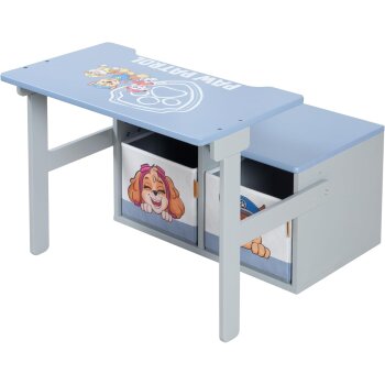 roba Klappbare Sitzbank Paw Patrol, mit Canvas Boxen, grau/blau - B-Ware neuwertig