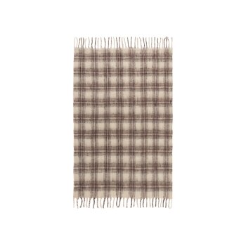 LIVARNO home Wohndecke, 130x170cm (Kariert braun) - B-Ware sehr gut