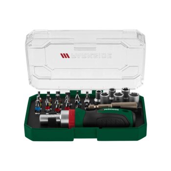 PARKSIDE® Ratschen-Bit- und Steckschlüssel-Set / Bit-Set / Ratschen-Schraubendreher-Bit- und Steckschlüssel-Set (Bit- und Stecknusssatz 6,3 mm) - B-Ware Transportschaden Kosmetisch