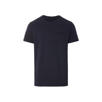 LIVERGY® Herren T-Shirt, mit aufgesetzter Brusttasche (Navy, M(48/50)) - B-Ware neuwertig