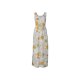 esmara® Damen Maxikleid, mit Gummizug in der Taille (Blumen/blau, XS (32/34)) - B-Ware neuwertig