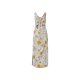esmara® Damen Maxikleid, mit Gummizug in der Taille (Blumen/blau, XS (32/34)) - B-Ware neuwertig