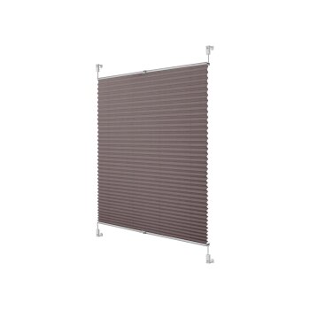 Lichtblick Plissee Klemmfix, ohne Bohren, verspannt, ab 45 x 130 cm (Taupe, 100x130 cm) - B-Ware sehr gut