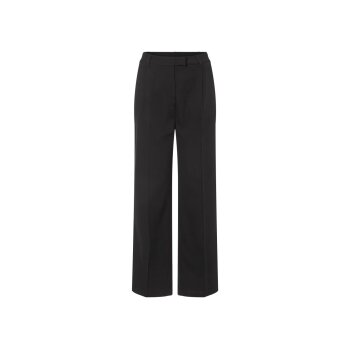 esmara® Damen Wide-Leg-Bundfaltenhose, hohe Leibhöhe (Schwarz, 36) - B-Ware sehr gut