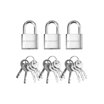 PARKSIDE® Kabel / Schlösser (Vorhängeschloss 3er Set) - B-Ware neuwertig