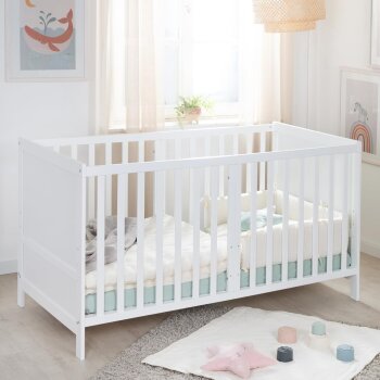 roba Kombi-Kinderbett EASY SLEEP, 70 x 140 cm, Holz weiß - B-Ware sehr gut