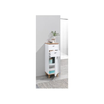 LIVARNO home »CORFU« Badezimmer-Seitenschrank, weiß - B-Ware gut