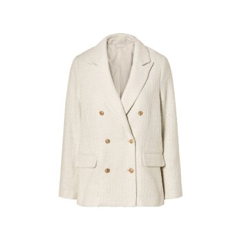 esmara® Damen Doppelreihiger Blazer in Bouclé-Qualität (Weiß, 40) - B-Ware neuwertig