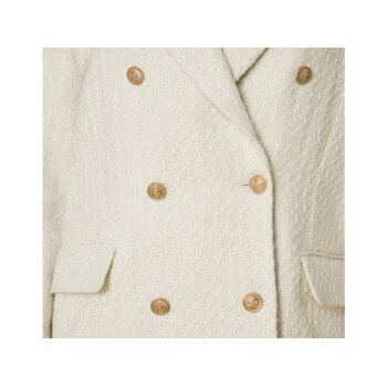 esmara® Damen Doppelreihiger Blazer in Bouclé-Qualität (Weiß, 40) - B-Ware neuwertig