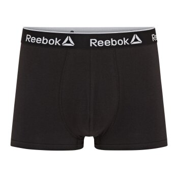 Reebok Herren Boxershorts, 2 Stück, elastischer Taillenbund mit Brandlogo (Schwarz, 7/XL) - B-Ware neuwertig