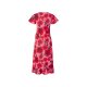 esmara® Damen Wickelkleid mit verspielten Volants (Muster pink/rot, S) - B-Ware neuwertig