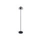 LIVARNO home LED-Stehleuchte, Lampenschirm aus hochwertigem Glas (Grauglas) - B-Ware neuwertig