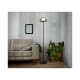 LIVARNO home LED-Stehleuchte, Lampenschirm aus hochwertigem Glas (Grauglas) - B-Ware neuwertig