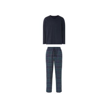 LIVERGY® 2-teiliger Herren-Baumwollpyjama, XL,...