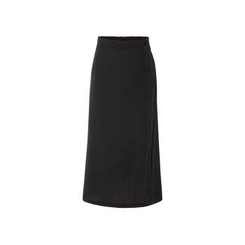 esmara® Damen Midi-Rock mit Seitenschlitz (Schwarz, S(36/38)) - B-Ware neuwertig