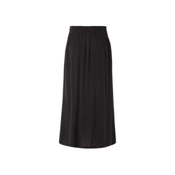 esmara® Damen Midi-Rock mit Seitenschlitz (Schwarz, S(36/38)) - B-Ware neuwertig