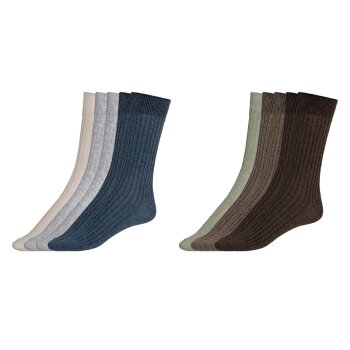 LIVERGY® Herren Socken, 5 Paar, mit Rippstruktur -...