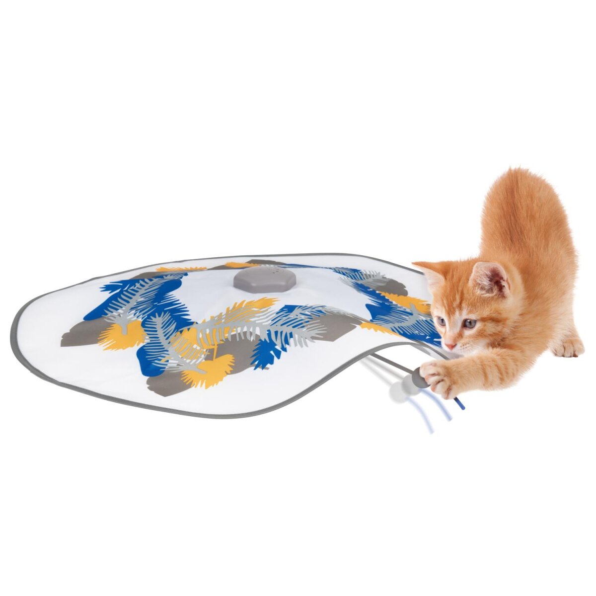 Frisbee Werfer Katzenspielzeug Set Elektrisch Mit 6 Propellern -  Interaktives Cat Fetch Toy USB-aufladbar