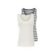 Esmara® Damen Tanktop mit Bio-Baumwolle, 2-teilig, (M,(40/42)), weiß - B-Ware neuwertig