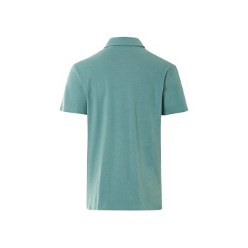 LIVERGY® Herren Poloshirt mit Leinen, mit Knopfleiste (Türkis, M (48/50)) - B-Ware neuwertig