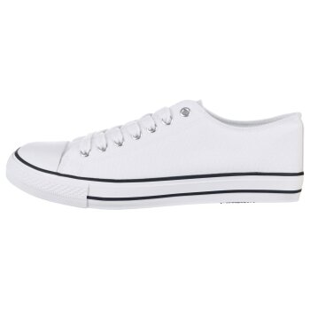 esmara® Damen-Sneaker, mit Baumwolle, 42, schwarz/weiß - B-Ware neuwertig