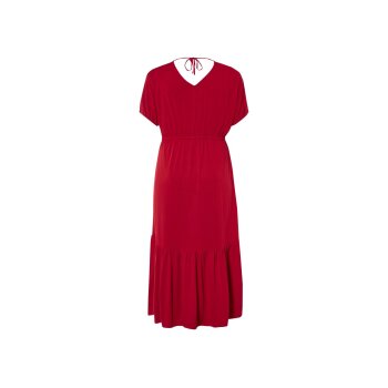 esmara® Damen Maxi-Kleid, mit recyceltem Material (Rot, 3XL(56/58)) - B-Ware neuwertig