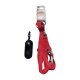 DDOXX Hundeleine Nylon, 3fach verstellbar, 2m Lauf-Leine, M, rot - B-Ware sehr gut