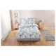 LIVARNO home Bettbezug, 200 x 200 cm, Blumen/weiß/blau - B-Ware neuwertig