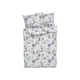 LIVARNO home Bettbezug, 200 x 200 cm, Blumen/weiß/blau - B-Ware neuwertig