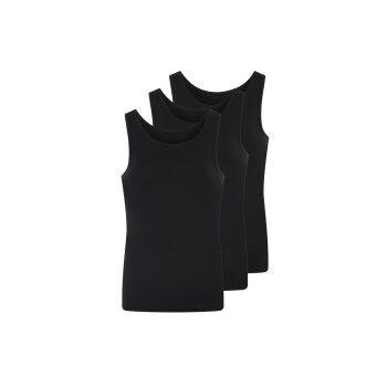 LIVERGY® Herren Feinripp-Achselhemden, 3 Stück (Schwarz, 10/4XL) - B-Ware neuwertig