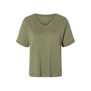 esmara® Damen Leinenshirt, leger geschnitten (olive, XS(32/34)) - B-Ware neuwertig