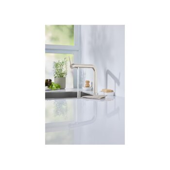 LIVARNO home Einhebel-Küchenarmatur, mit Eco-Flow-Funktion (Edelstahl) - B-Ware neuwertig