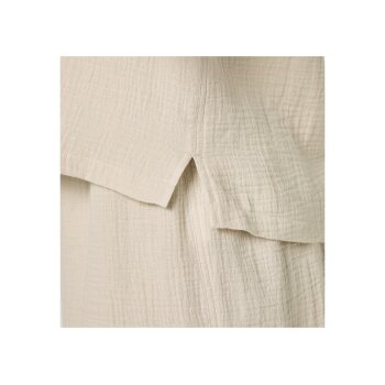 esmara® Damen Pyjama, aus angenehm weichem Musselin (Beige, L(44/46)) - B-Ware neuwertig