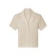 esmara® Damen Pyjama, aus angenehm weichem Musselin (Beige, L(44/46)) - B-Ware neuwertig