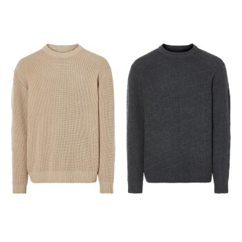 LIVERGY® Herren Grobstrickpullover, leger geschnitten...