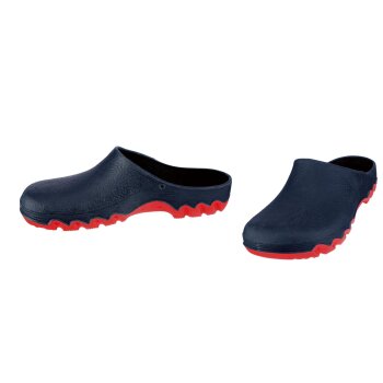 PARKSIDE® Damen Gartenclogs, widerstandsfähige Profil-Laufsohle (marine/rot, 36/37) - B-Ware sehr gut
